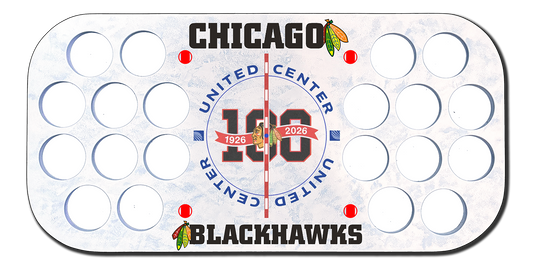 Chicago Blackhawks 2026 Center Ice Puck Board