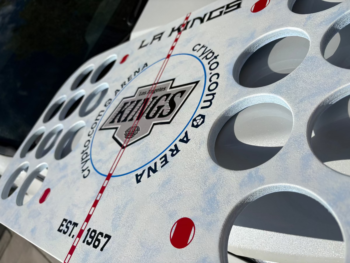 LA Kings 2025 Center Ice Puck Board