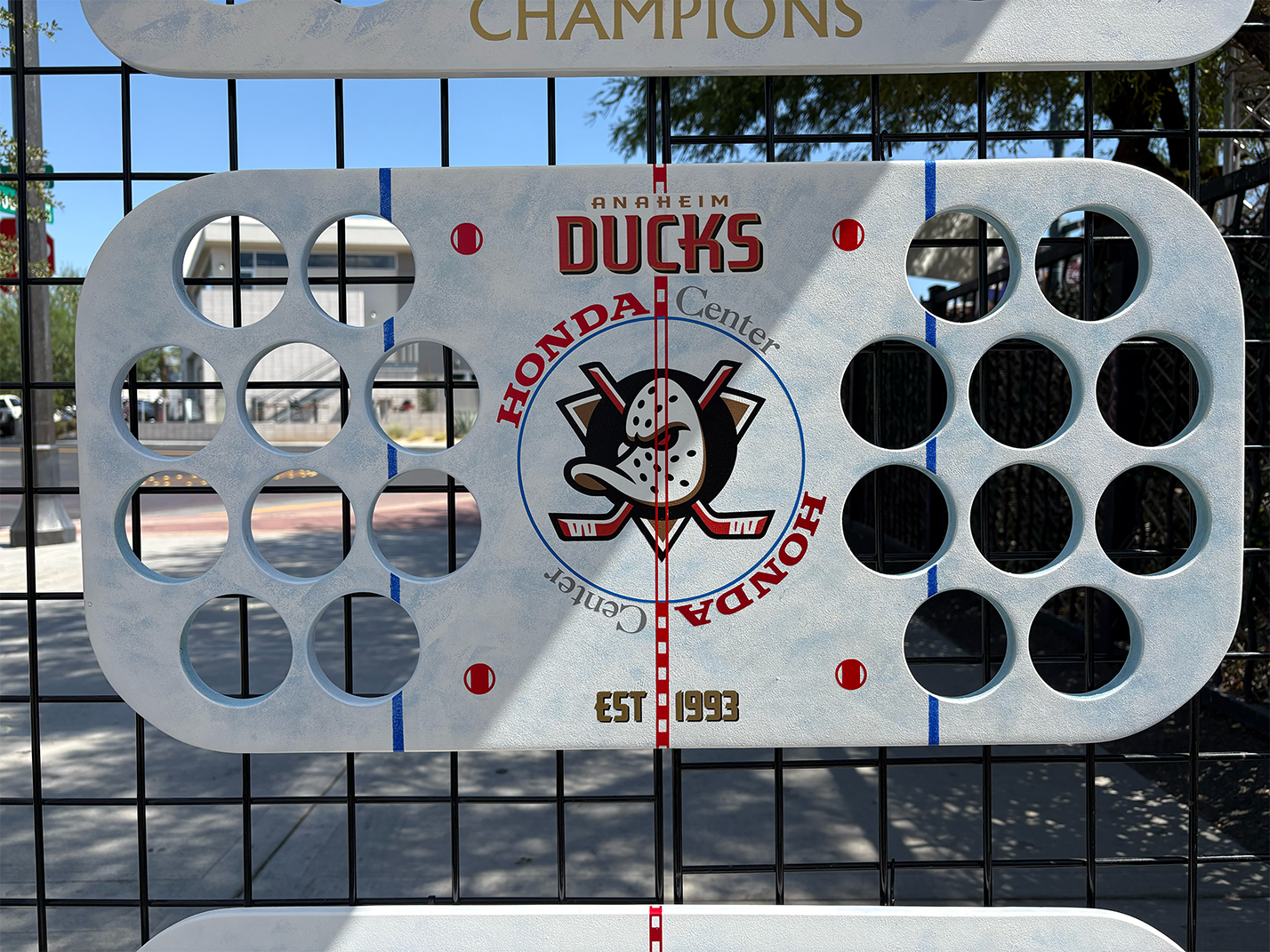 Anaheim Ducks 2025 Center Ice Puck Board